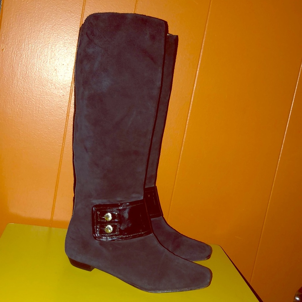 Michael Kors Black Suede Knee High Boots